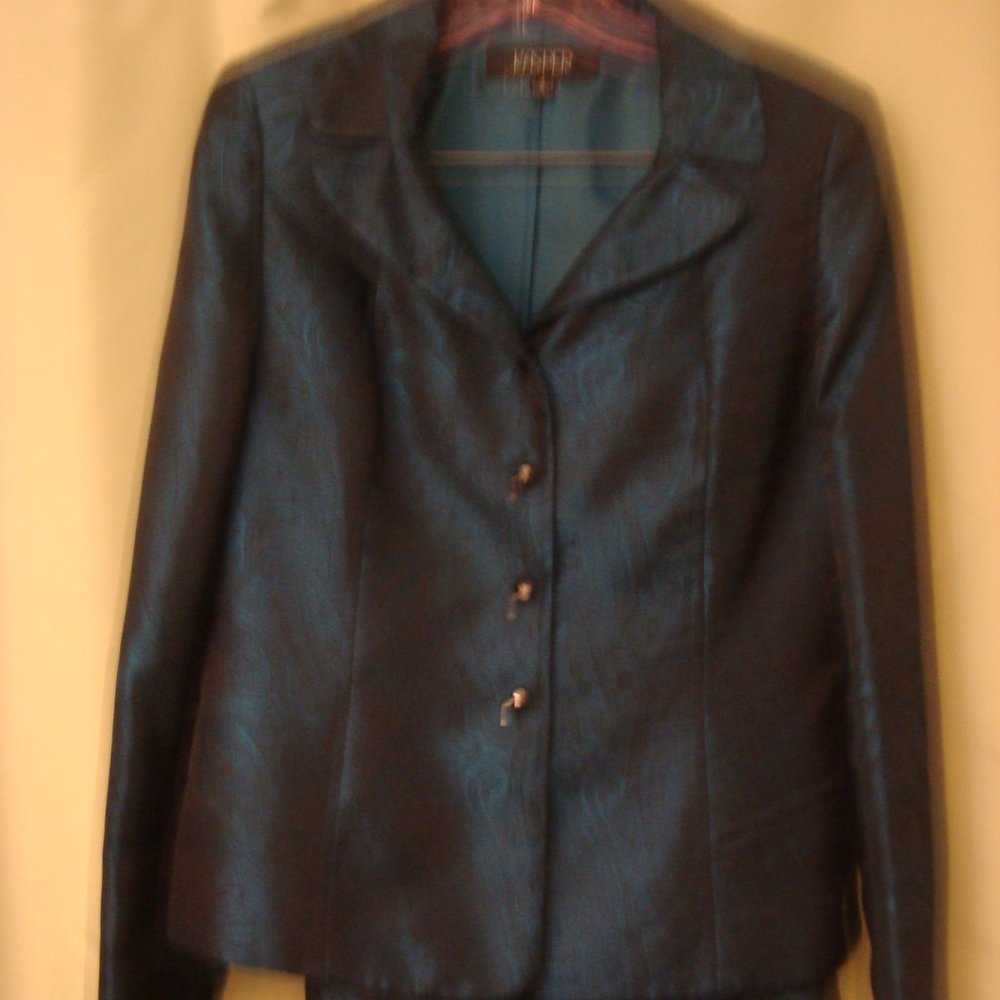 Woman's Two Piece Teal Colored Suit